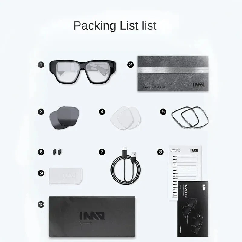 INMO Air Wireless 3D AR Glasses HD Camera Smart Control All In One Sun Glasses Full Color Virtual Reality Air Smart