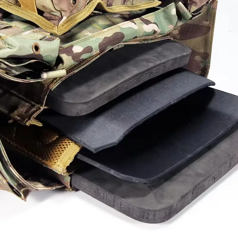 YAKEDA Airsoft 전술 조끼 EVA 플레이트 바디 캐리어 조끼 조끼 용 SAPI 충격 플레이트 야외 사냥 페인트 볼 게임 보호