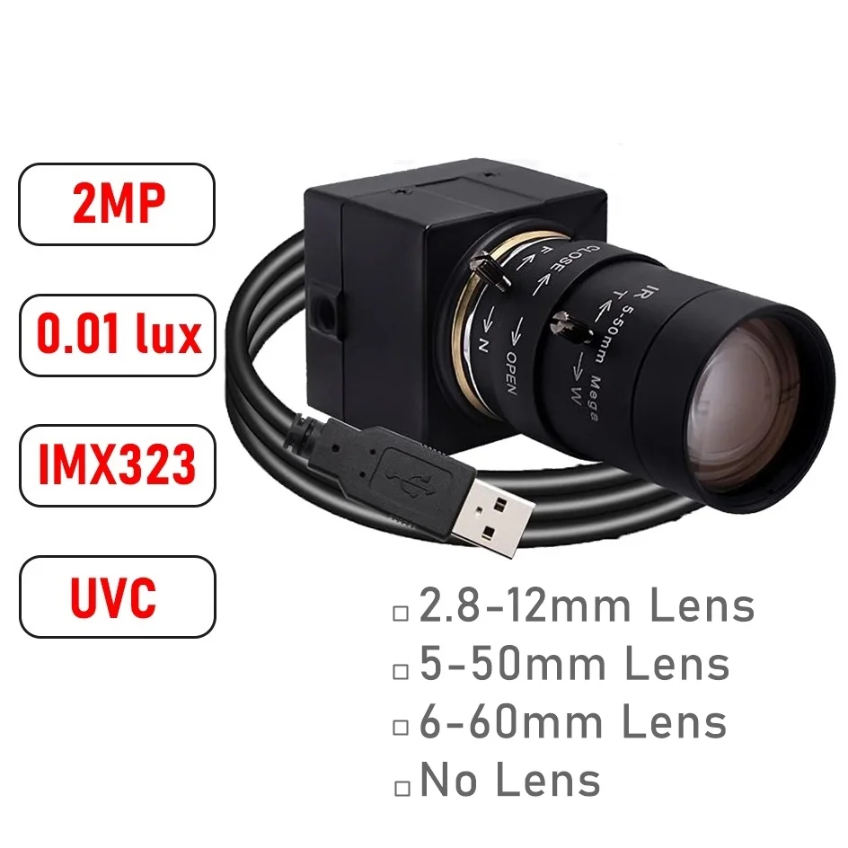 ELP 1080P 30fps H.264 USB Webcam 2MP IMX323 Camera with Manual ...