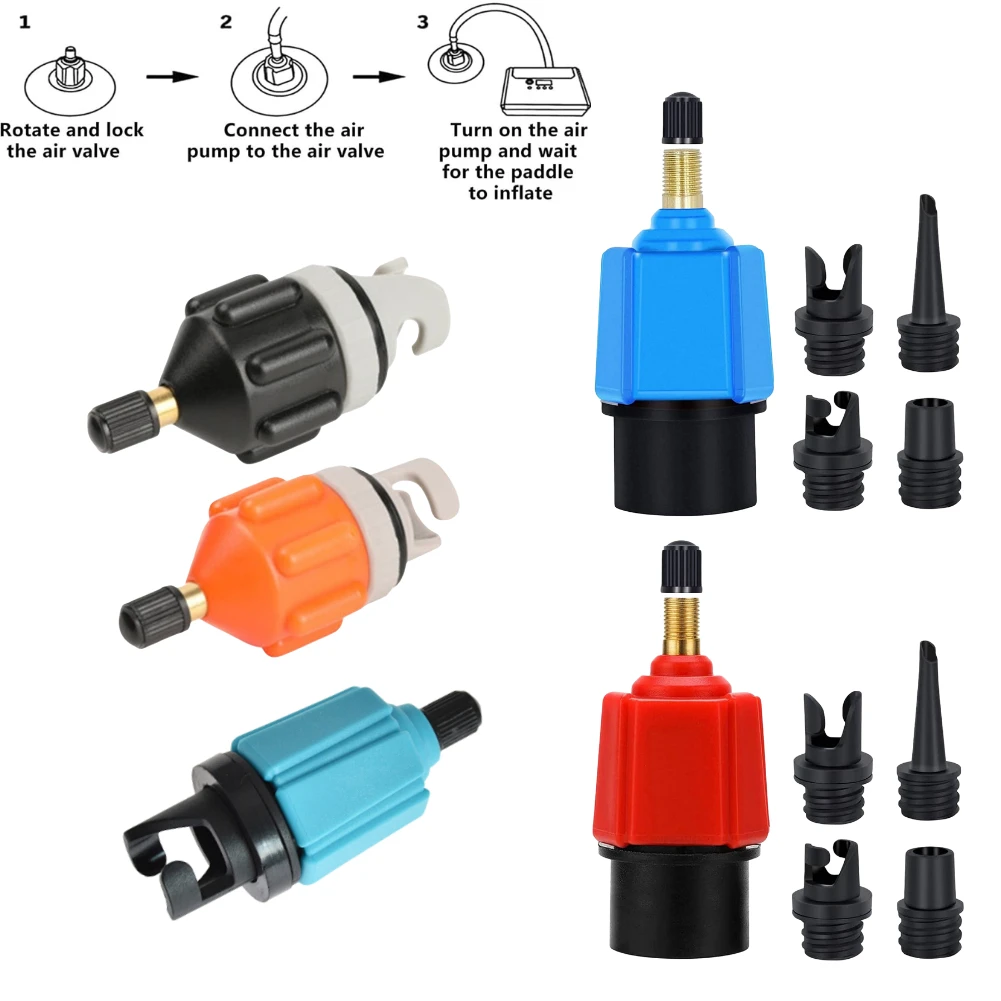Adattatore Per Compressore Con 4 Ugelli - Per Gonfiare Materassi, Piscine, Barche E Kayak - Blu