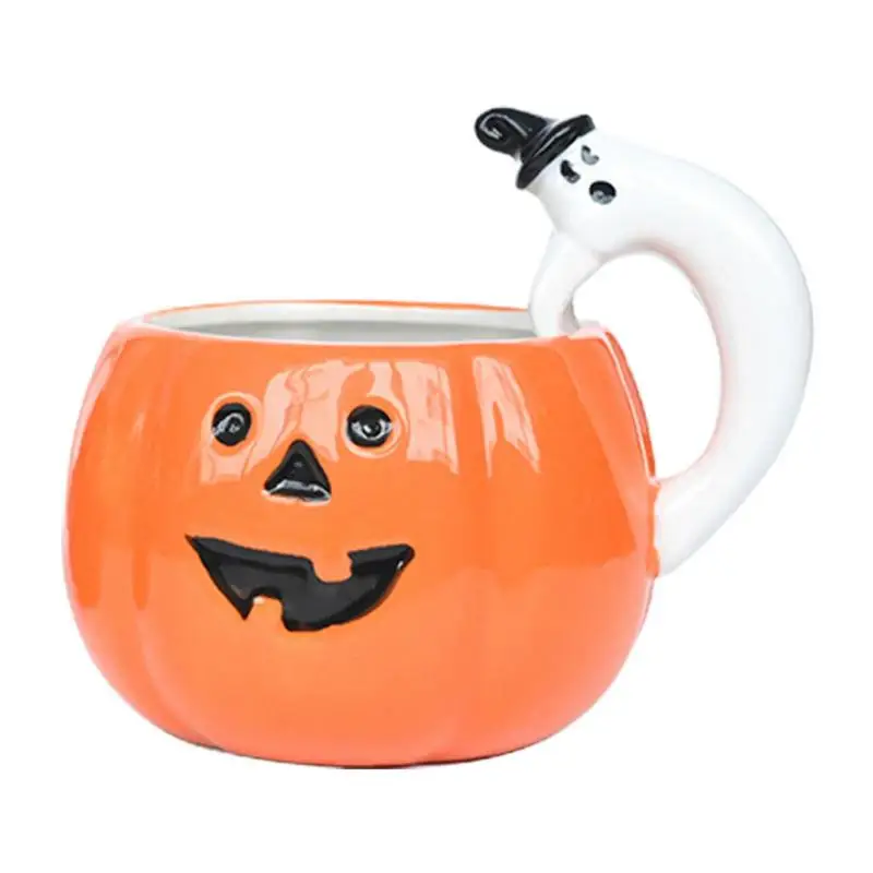 

Ceramic Pumpkin Cup Household Milk Mug Coffee Teacup With Handle Creative Water Mug Kitchen Drinkware Gift For Halloween Kids