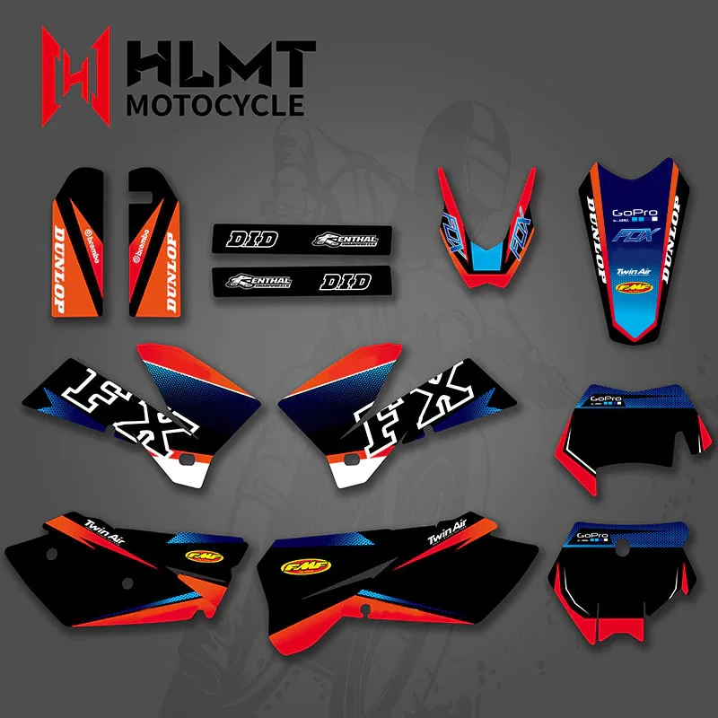 

HLMT New team graphics decal sticker for ktm 125 200 250 300 400 450 525 sx sxf mxc xc xcf xcw exc excr 2005 2006 2007