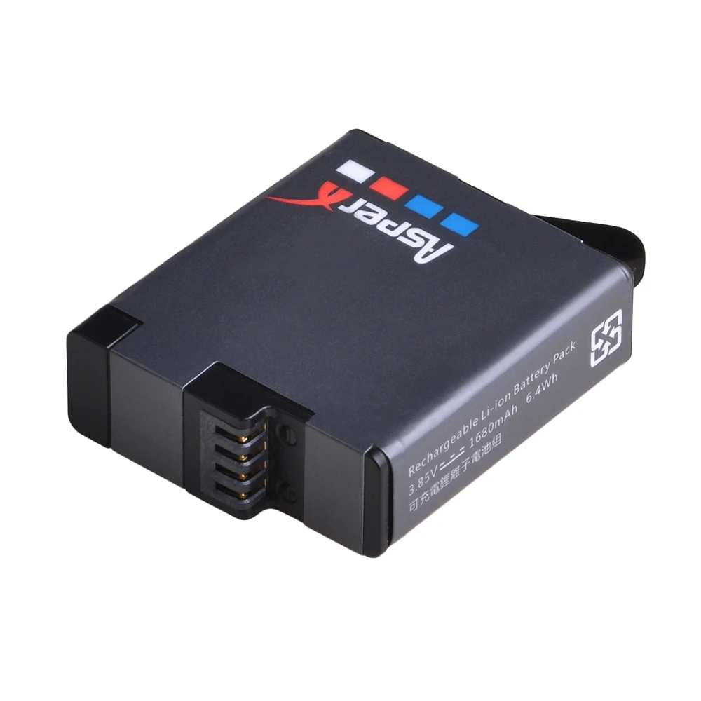 1680mAh GoPro Hero 7 6 5 ブラックバッテリー交換用 Bateria +