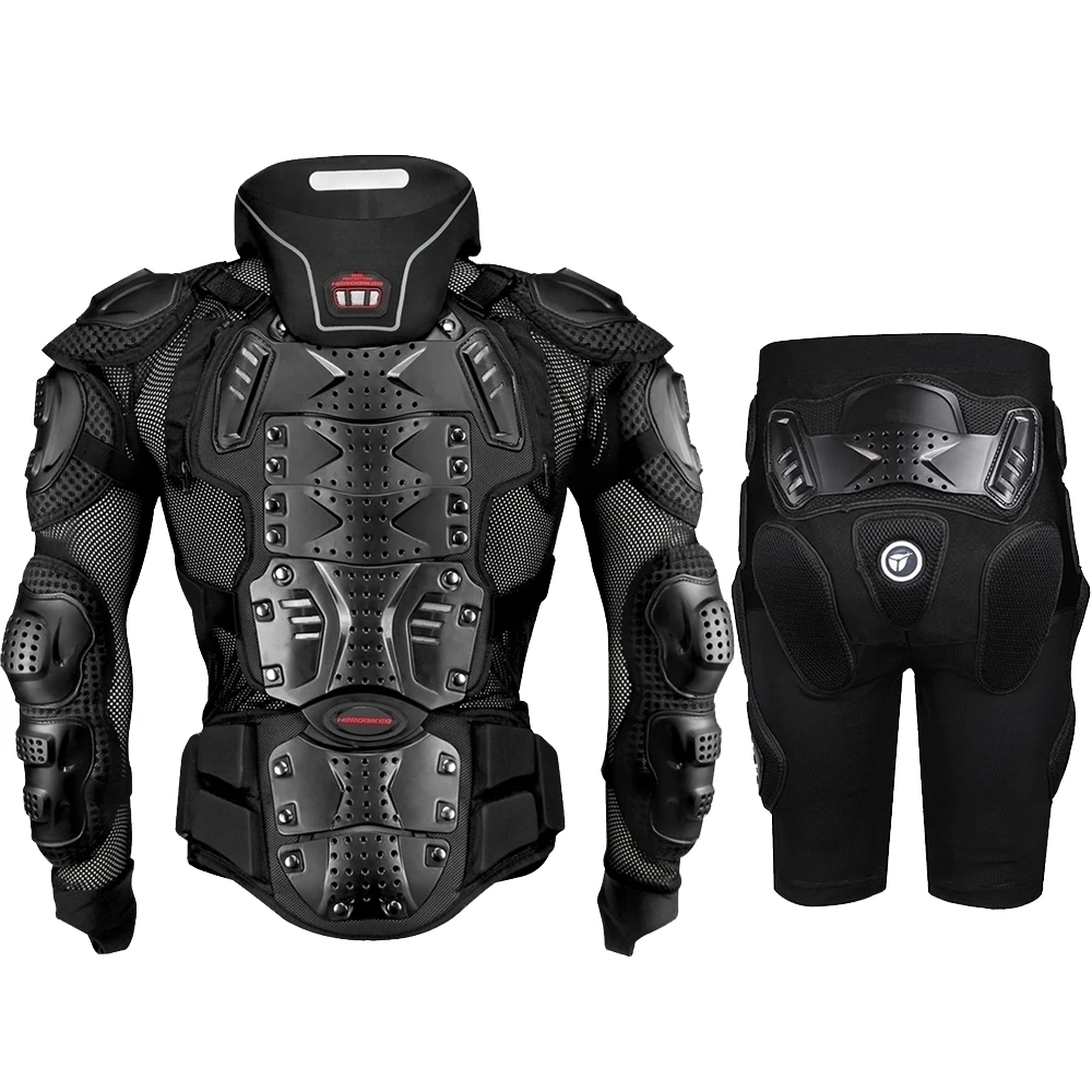 Motorcycle Body Armor Motorcycle Jacket Men Moto Protection Full Body Turtle With Neck Protector Motocross Racing Armor S-5XL