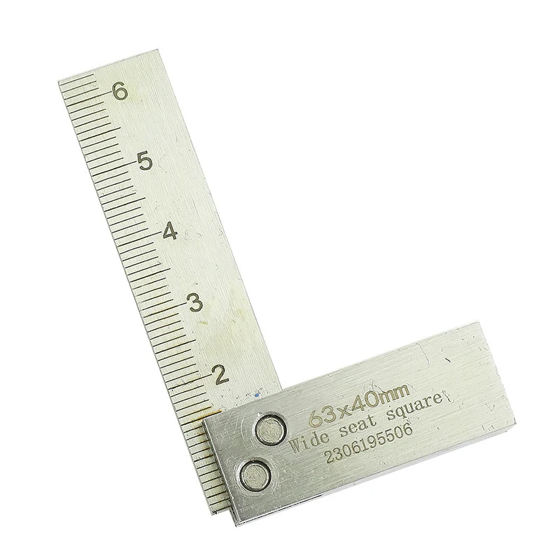 기계공 스퀘어 90 도 직각 엔지니어 세트, 정밀 접지 스틸 경화 앵글 눈금자 스퀘어 눈금자, 63x40mm, 160x100mm