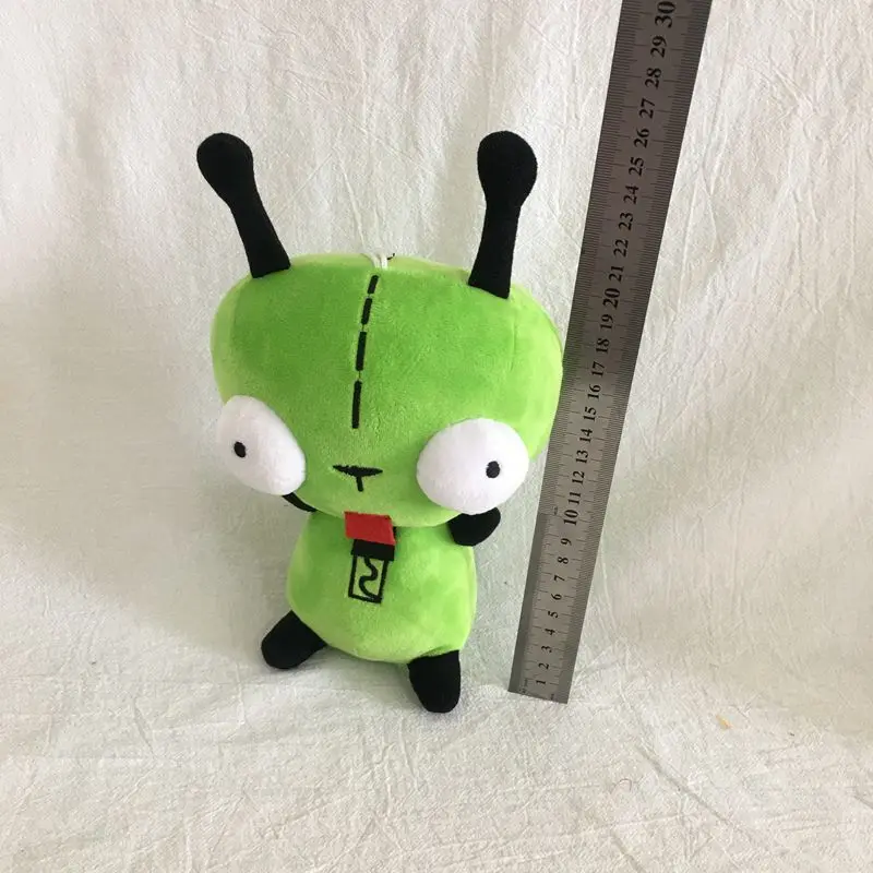 thumbnail image 1 of Figura de peluche de perro Alien ET 3D de 20 cm con ojos verdes de Invasor ZIM GIR, juguete coleccionable de peluche suave, regalo de Navidad para niños., 1 of 5