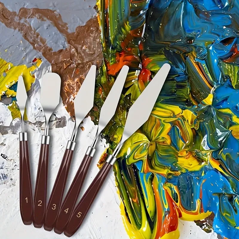 11pcs Professional Stainless Steel Palette Knife Set For Acrylic, Oil, Watercolor & Rock Painting 2