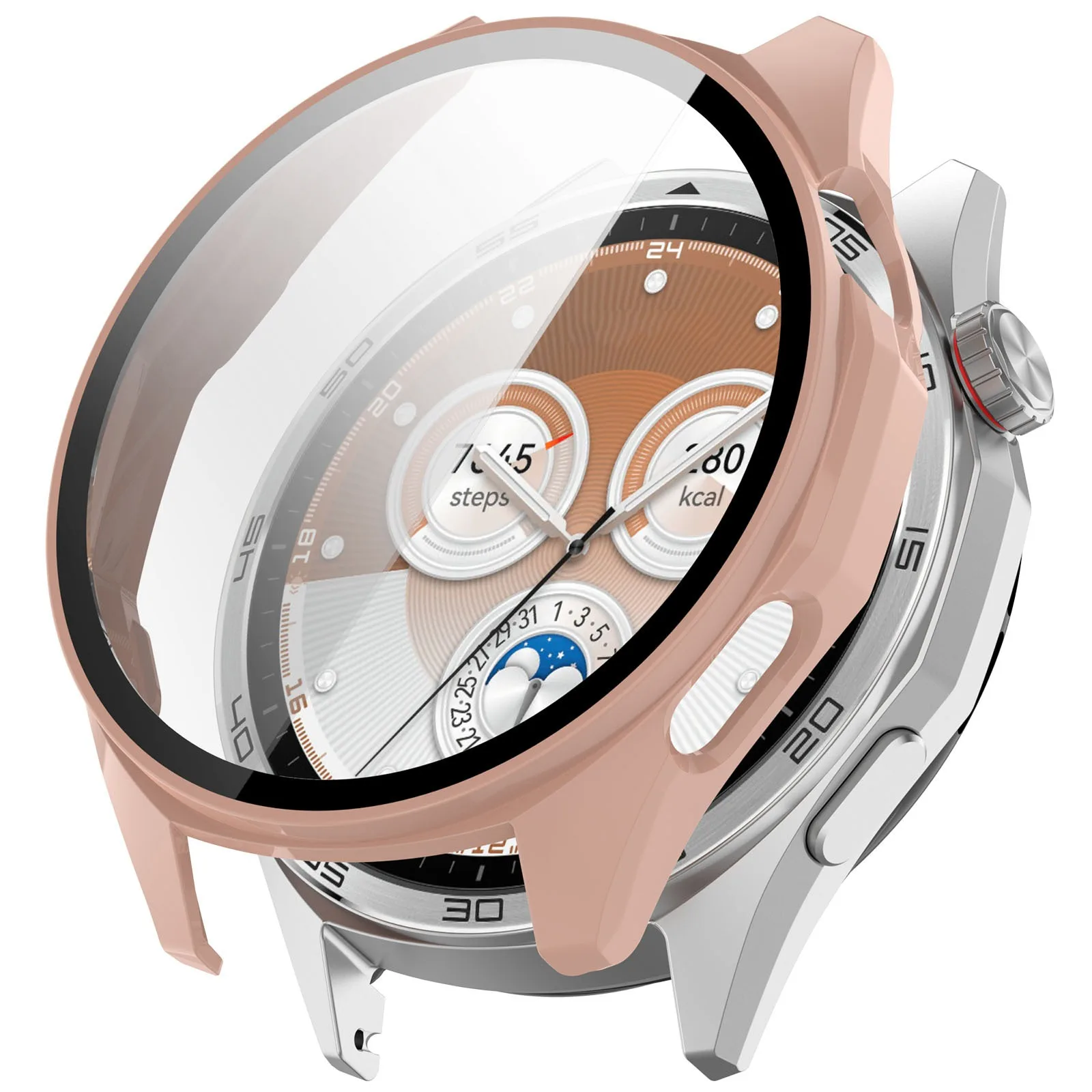 Premium Tempered Glass PC Screen Protector Case - 46mm Watch Accessory Cover