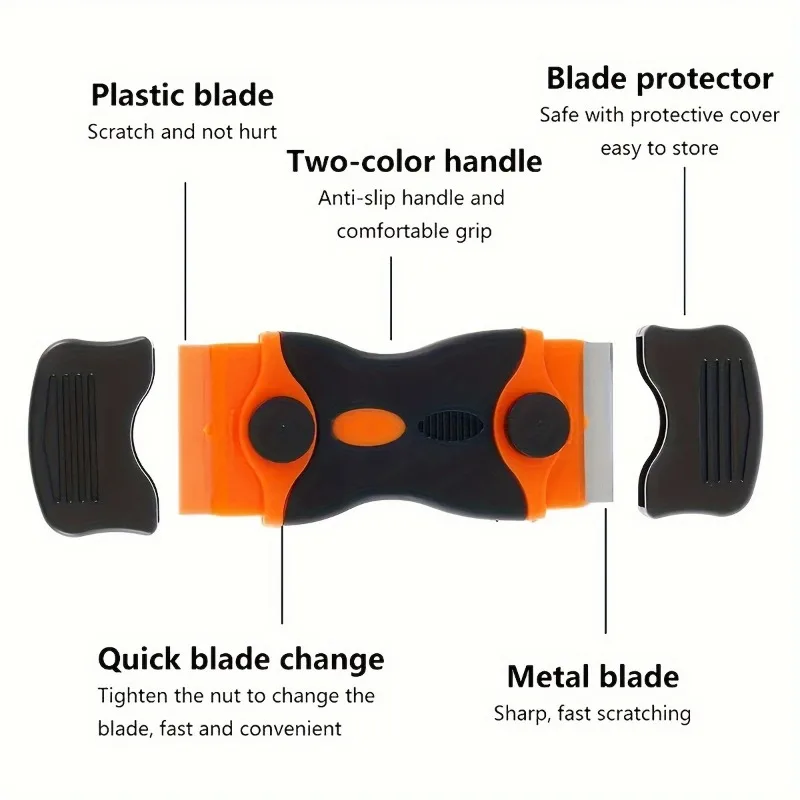 Razor Blade Scraper 2-in-1 Scraper Tool Multi-Purpose Cleaning Razor blade scraper razor blade scrapers