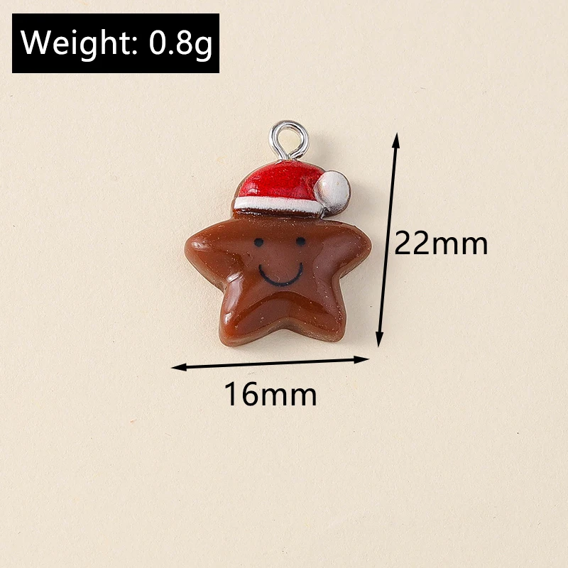 20 Stück 11x17mm süße Harz Weihnachten Weihnachtsmann Charms Anhänger für Schmuckherstellung Halsketten Ohrringe Armbänder DIY Handwerk SUpply – Detail 15