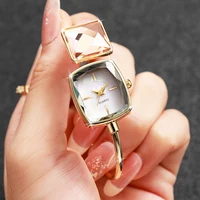 Élégant carré femmes Quartz montre-Bracelet dames mode diamant Bracelet montre Reloj Mujer filles horloge cadeau 1