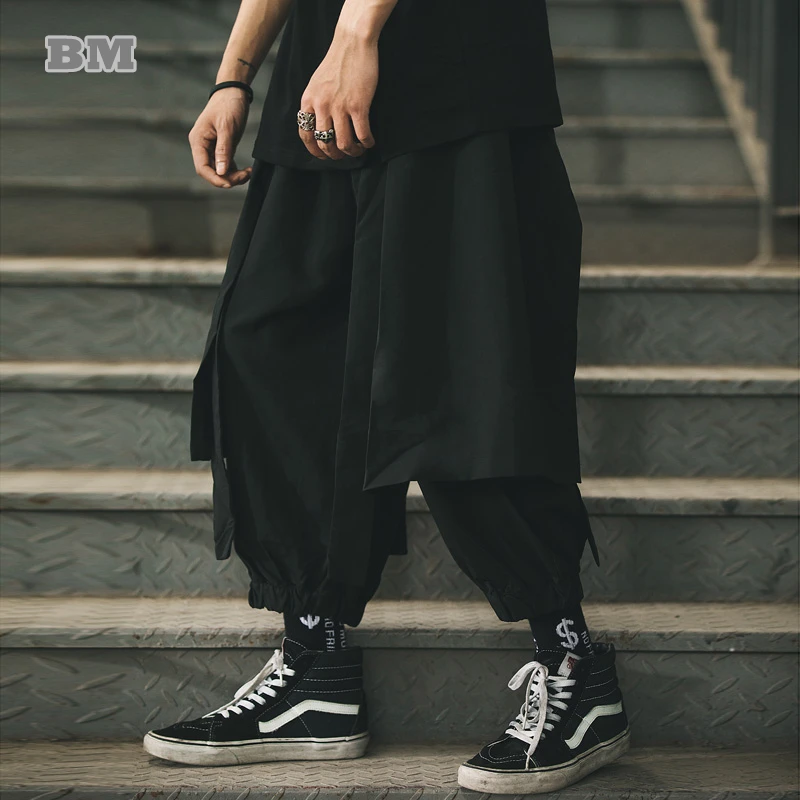 

Diablo Unisex Casual Pants Black Oversized Jogger Pants Men Clothing Japanese Harajuku Harem Joggers Fashion Baggy Pants