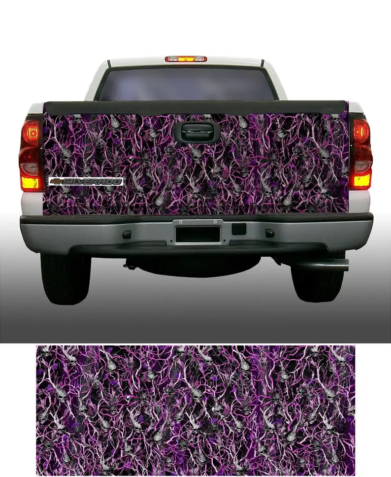 

Obliteration skull pink camouflage tailgate wrap vinyl graphic decal