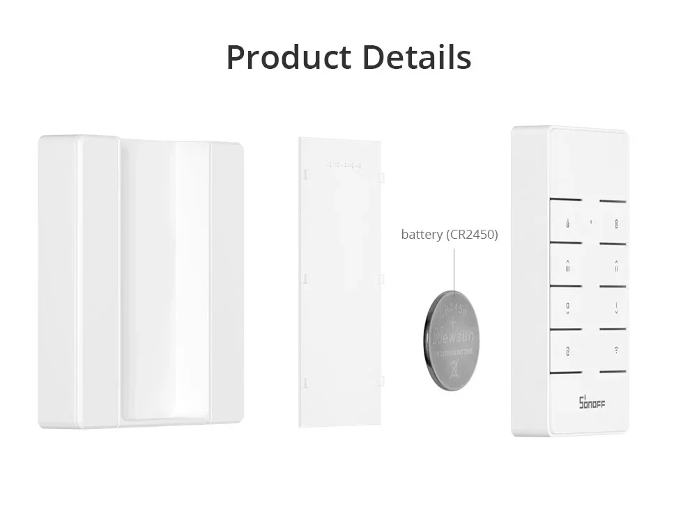 RM433 R2 433MHz RF Remote Controller 8 Button Remote Control Paired With TX Wal