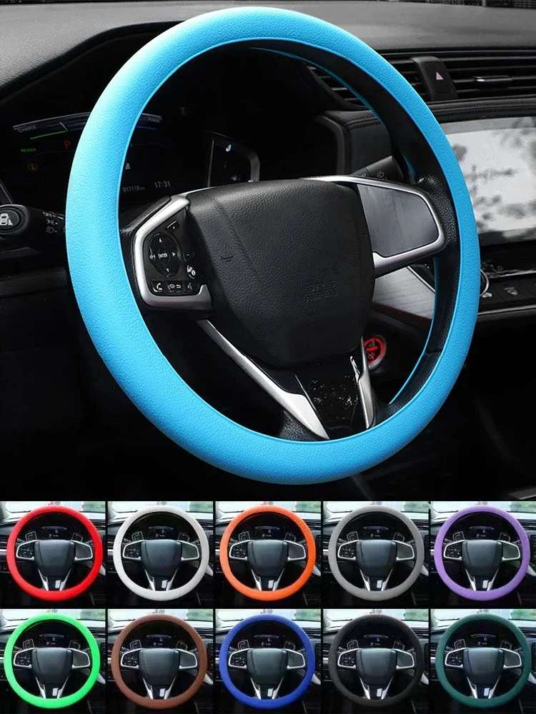 Universal Auto Silikon Lenkrad Abdeckung Elastische Nicht-Slip Abdeckung Für 36-40 cm Lenkrad Multi Farbe auto Dekor Zubehör – Detail 1