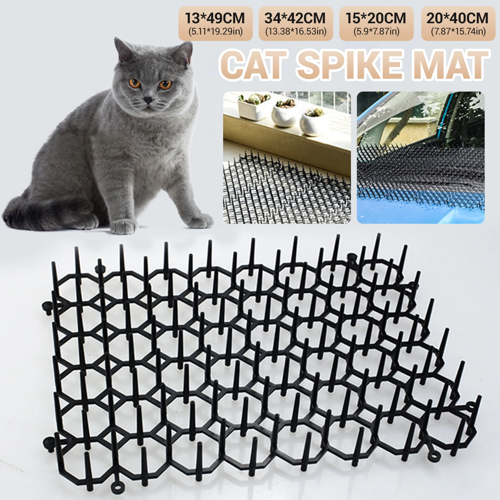 Garden Protective Anti-Cat Net Plastic Thorn Preventing Cat Mat No Hurt To Pets Mesh Anti Pet Protection Netting
