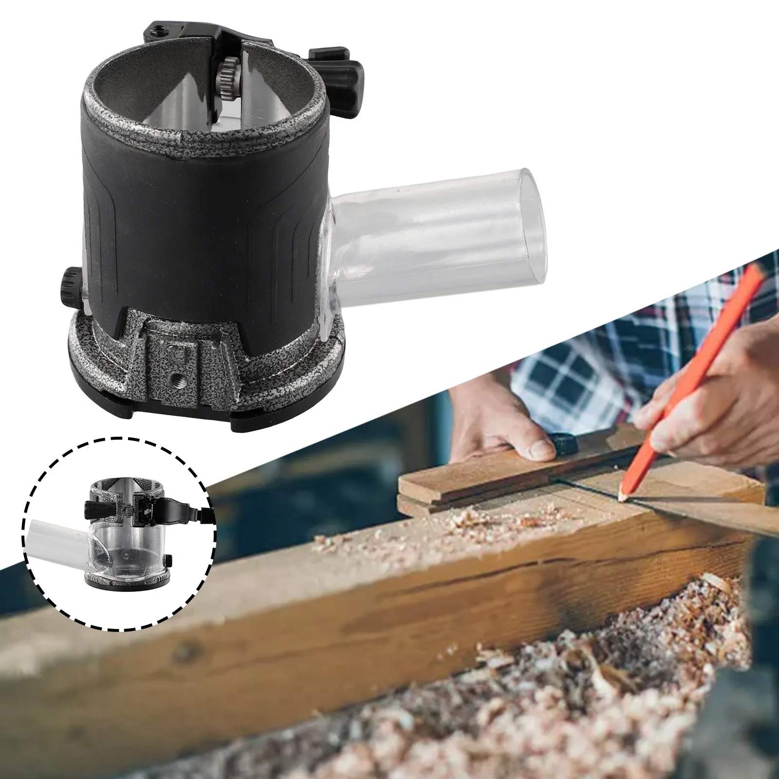 Router Base Dust Cover Wood Milling Cutter Base Trimming Machine Milling Stand For Woodworking Trimming Slotting Carving