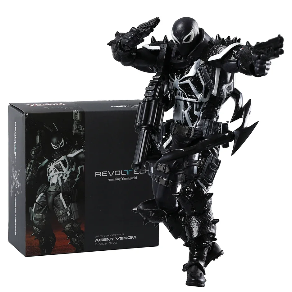 REVOLTECH AGENT VENOM フィギュア Kaiyodo Revoltech Amazing Yamaguchi Agent Venom całkowita