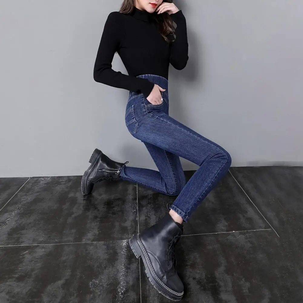 

Women Skinny Jeans Elastic High Waisted Sexy Stretch Women Cotton Blend Jeans Slim Ladies Pencil Pants Long Trousers Womenswear