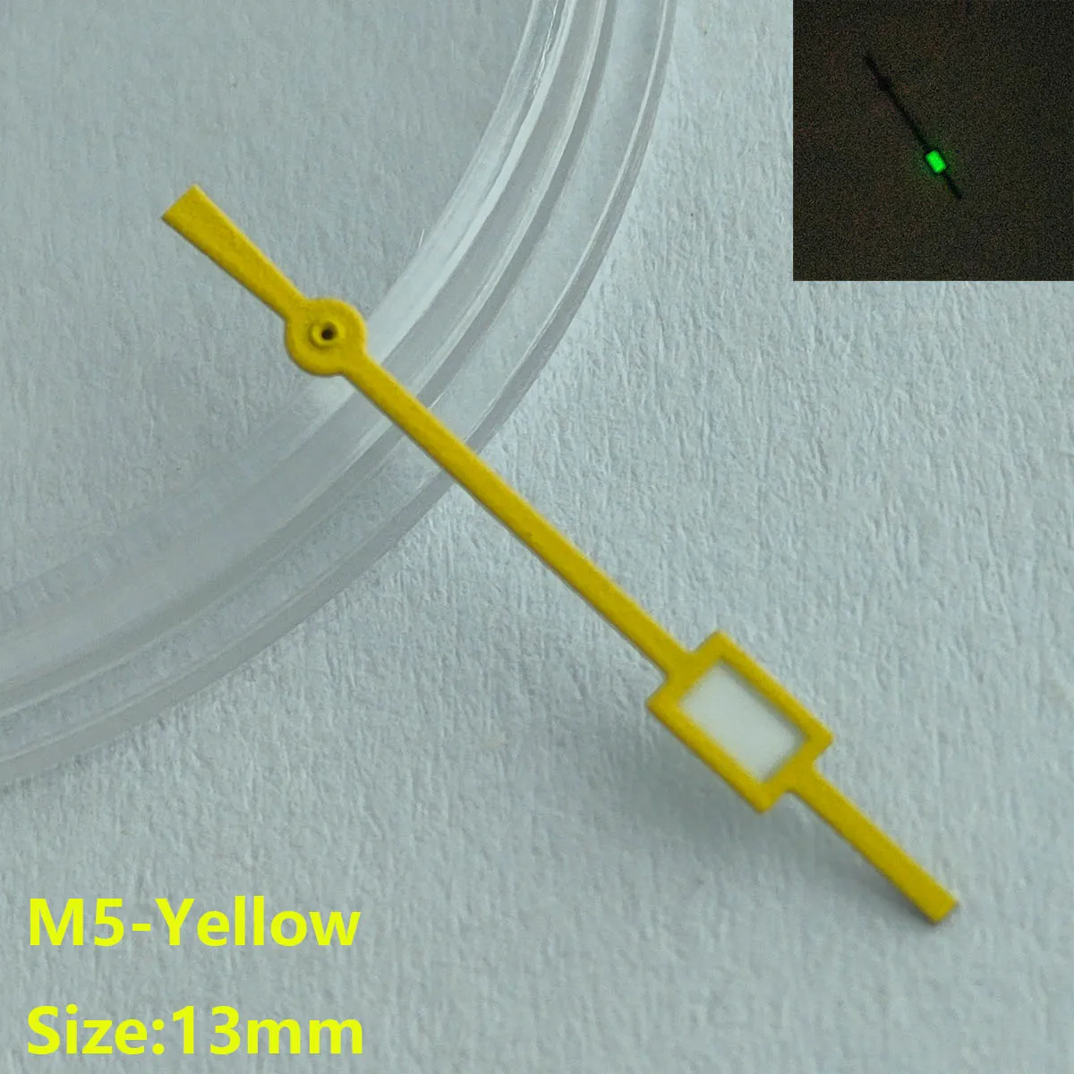 녹색 야광 포인트 시계 액세서리 교체 부품, 시계 초침 무브먼트 포인터, 13mm, nh35, nh36