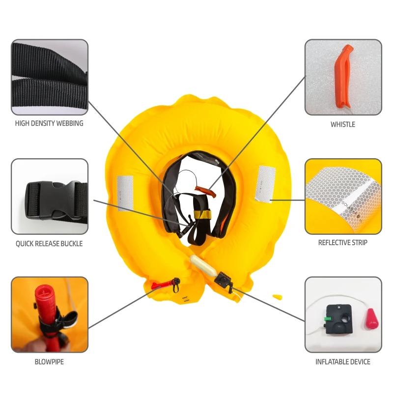 Daiseanuo-Unisex Life Belt Pack, Manual Auto Inflatable Life Jacket, PFD 100N, Waist Bag for Stand Up, Kayaking, Fishing