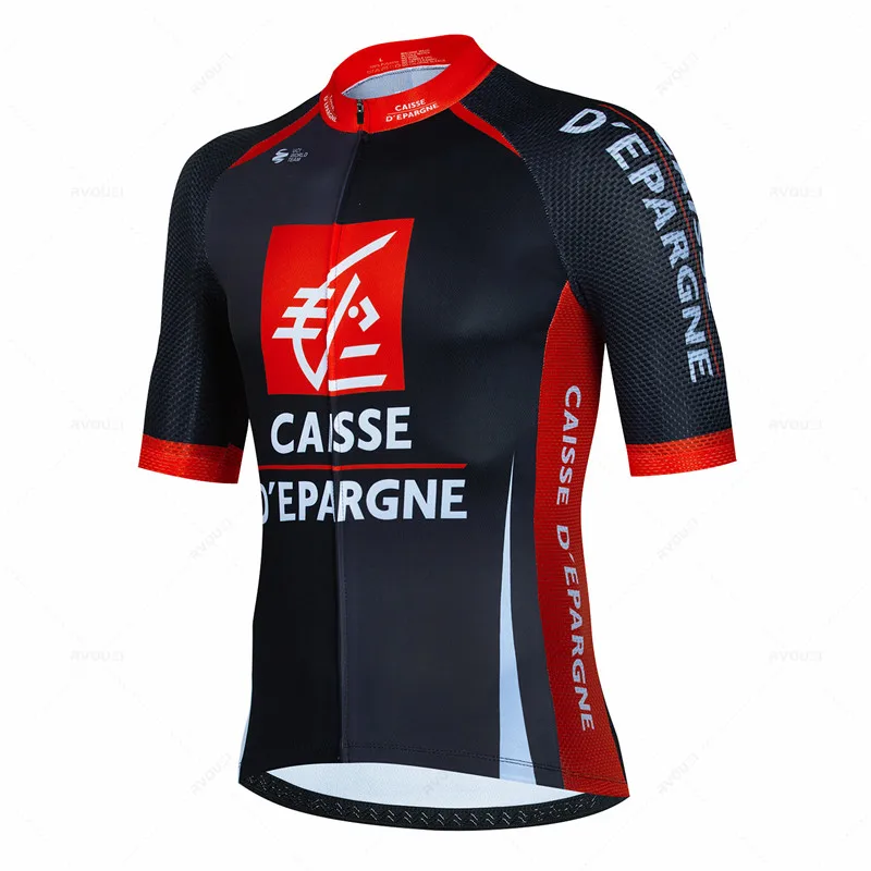 Caisse D'Épargne Cycling Jersey Set Summer Breathable Men Clothing MTB Bike Clothes Bicycle Uniform Maillot Ropa Ciclismo Hombre 6