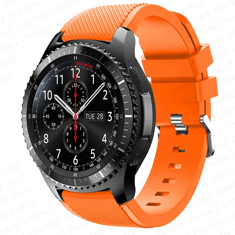 Silicone Sports Watch Band, 20mm/22mm Adjustable Strap Bracelet