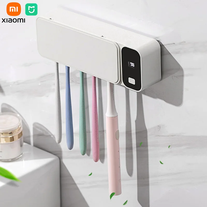 Xiaomi mijia smart uv zahnbürsten halter wand montierter uv sterilisator präsentieren automatische zahnpasta quetscher badezimmer zubehör