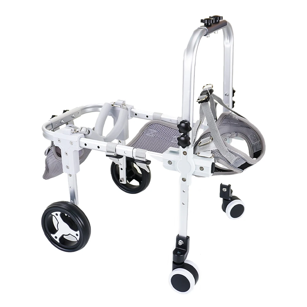 Rehabilitation Training Adjustable Dog Wheelchair for Hind Legs for Disabled Dogs Lightweight Aluminum Support Pet Mobility Cart
