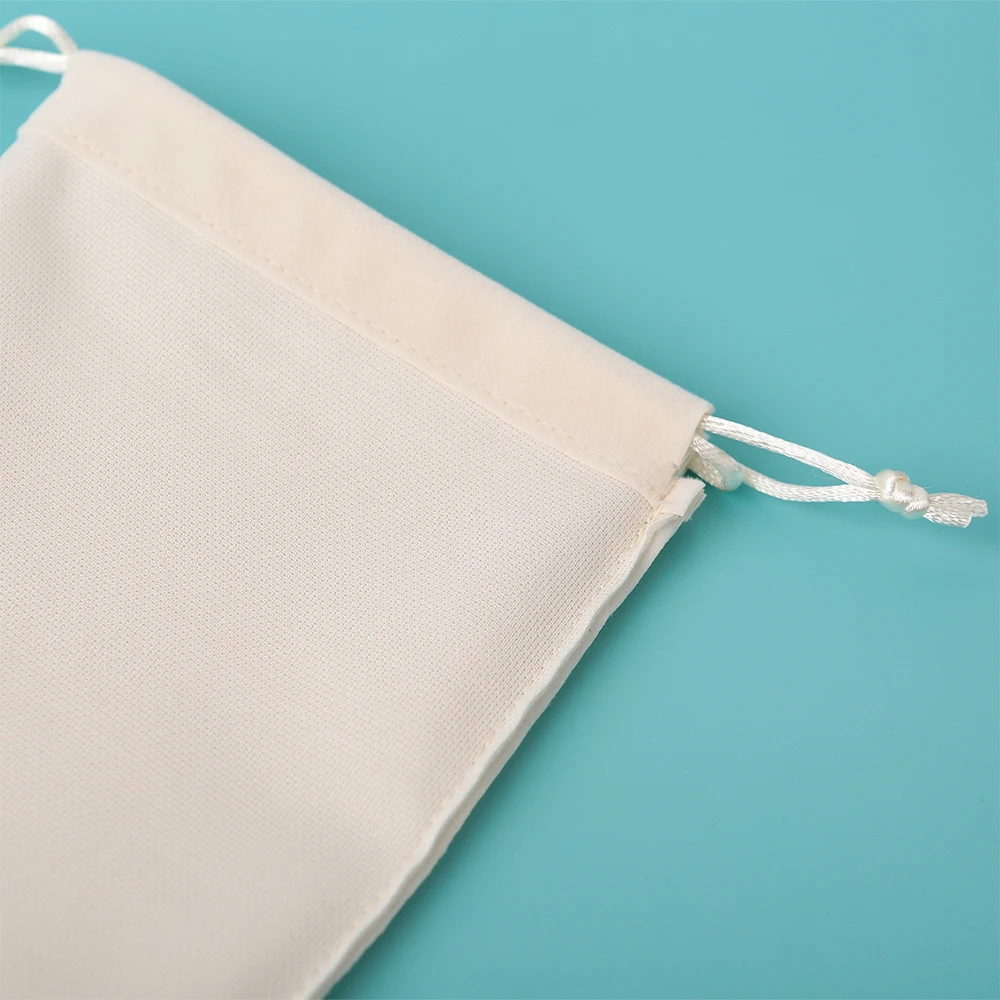 5 Stück Beige Samt Kordelzug Schmuckbeutel Gastgeschenke Geschenk Schicke kleine Beutel Ring Ohrring Halskette Armband Anhänger Aufbewahrungsverpackung – Detail 5