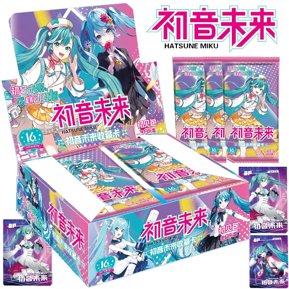 

Original Hatsune Miku Card For Kids Japanese Cartoon Animation Cute Character Rare Limited Card Children Family Table Toys Gift