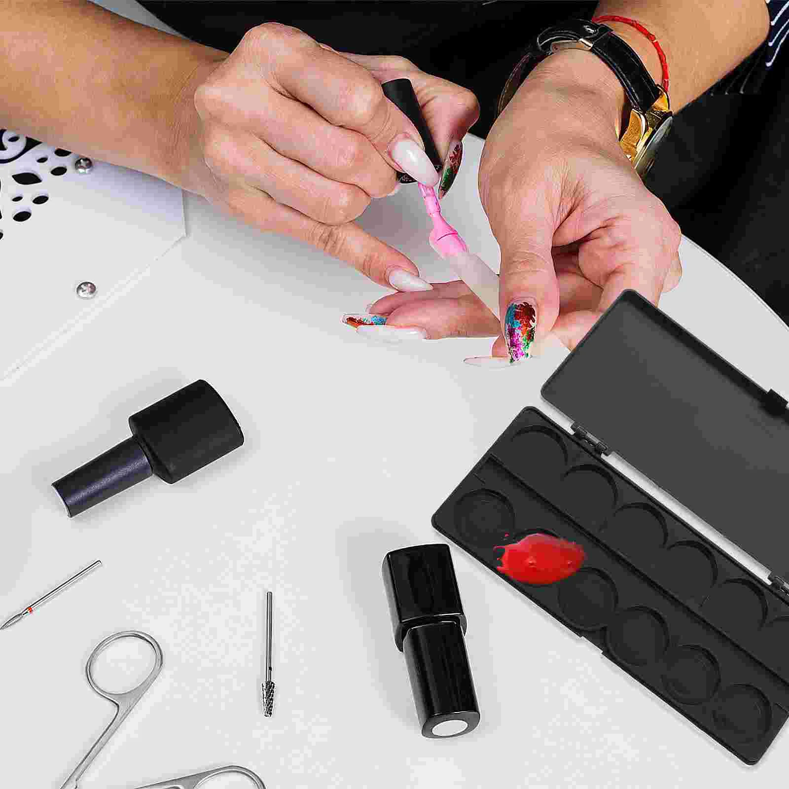 Foldable Paint Box Durable Plastic Palette Painting Tray Color Tray Lightweight Sealing Moisturizing Watercolor Gouache Acrylic