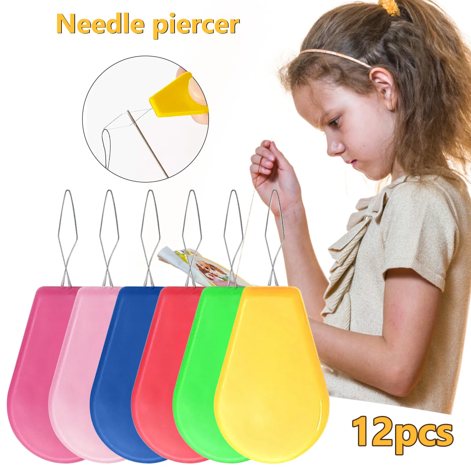 6/12PCS DIY Needle Threader Elderly Guide Easy Device Automatic Thread  Sewing Tools Handmade Sewing Accessories Punch Needle