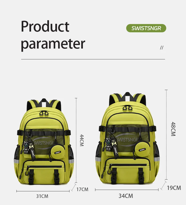 Neuer, geräumiger Reise-Rucksack für Damen, wasserdicht, modisch, mit Fächern für 15/17/20-Zoll-Laptops, ideal als Schulrucksack für Mädchen und als Herrenrucksack. – Detail 3