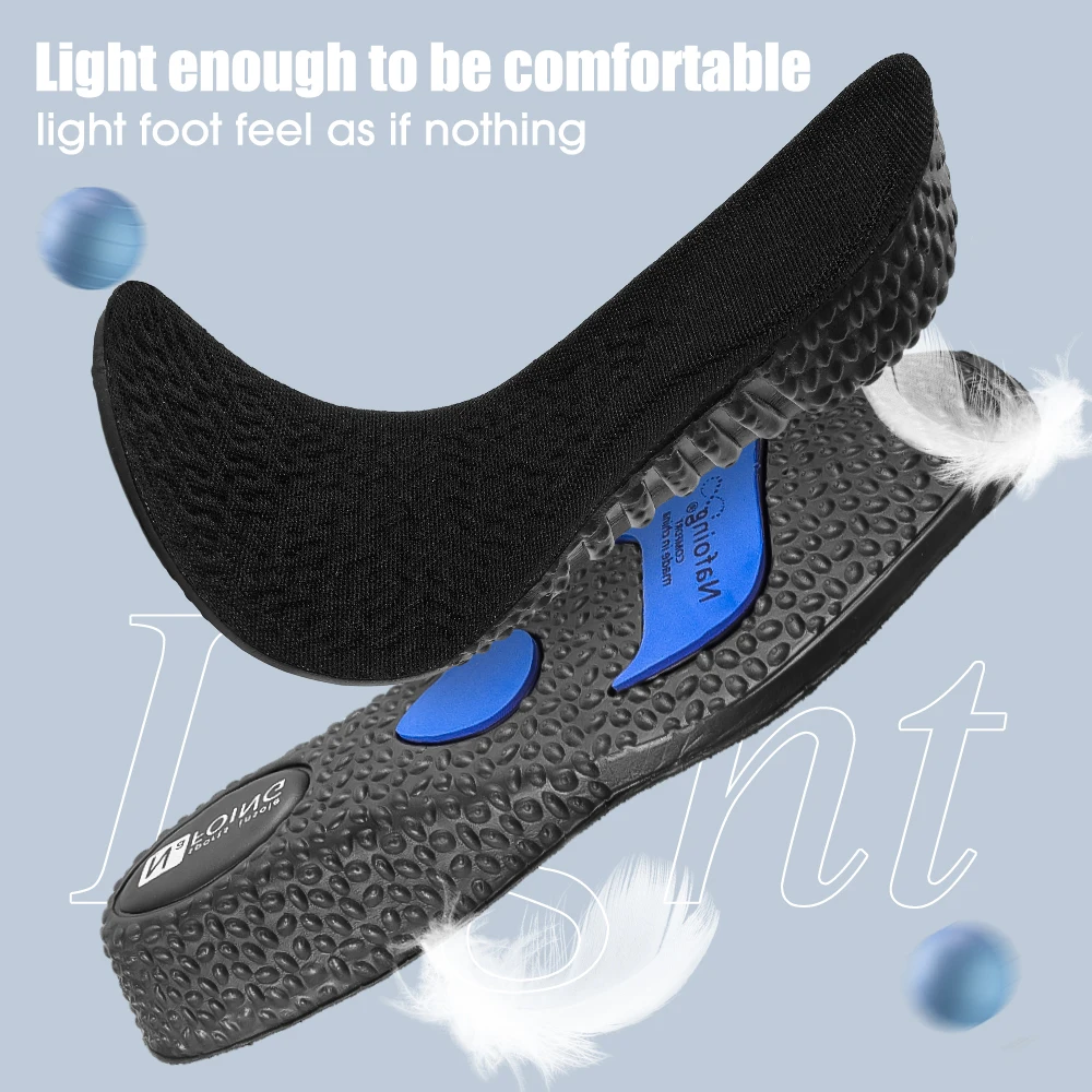 Description Picture 6 of itemBlack Sports Air Cushion for Shock Absorption Height Increased Insoles Feet Memory Foam Shoes Pad Breathable Heel Lift Insoles