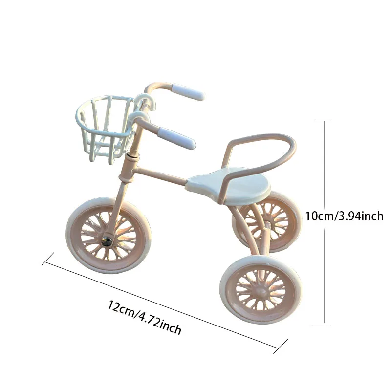 Vintage-Style Miniature Iron Tricycle - Decorative Collectible and Unique Gift