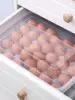1pc 30 Grid Clear Egg Storage Box, Clear Egg Storage Box Dispenser Plastic Egg Holder For Refrigerator 2