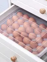 1pc 30 Grid Clear Egg Storage Box, Clear Egg Storage Box Dispenser Plastic Egg Holder For Refrigerator 2