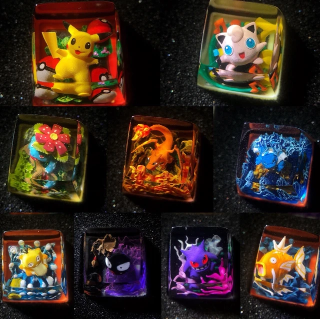 Teclas Personalizadas Para Juegos Pokemon Keycaps Maquinaria Teclado  Bikachu Keycap Lindo