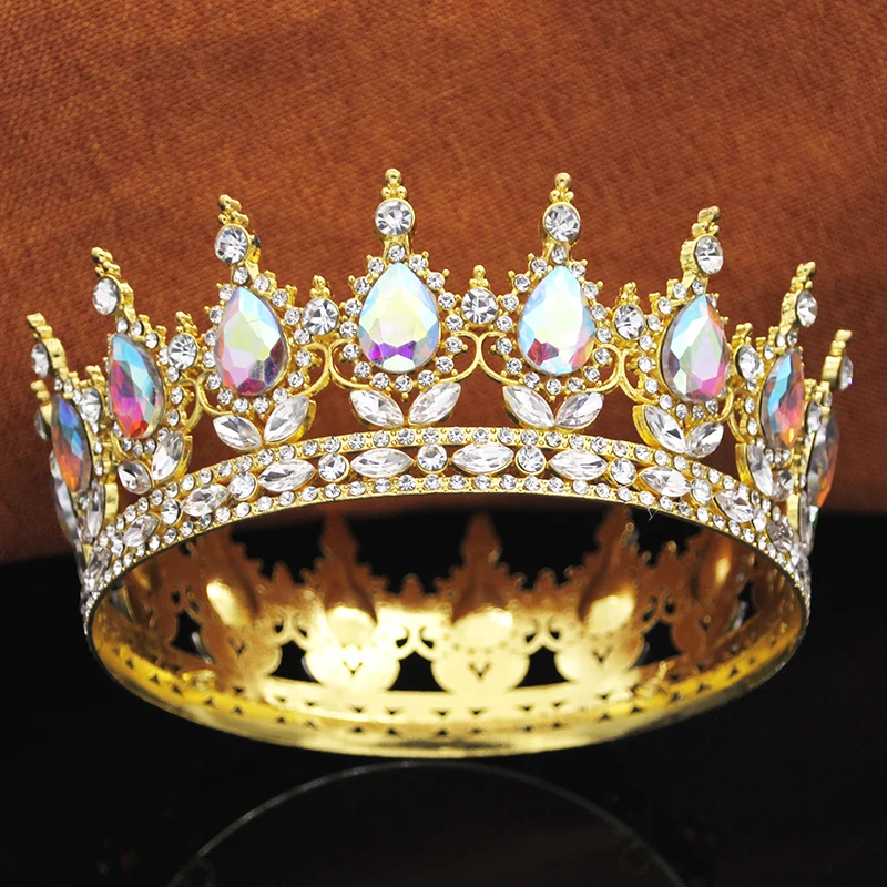 Hair Accessory Queen King Tiaras and Crowns for Birthday Party Cake Topper Bridal Wedding Girls
