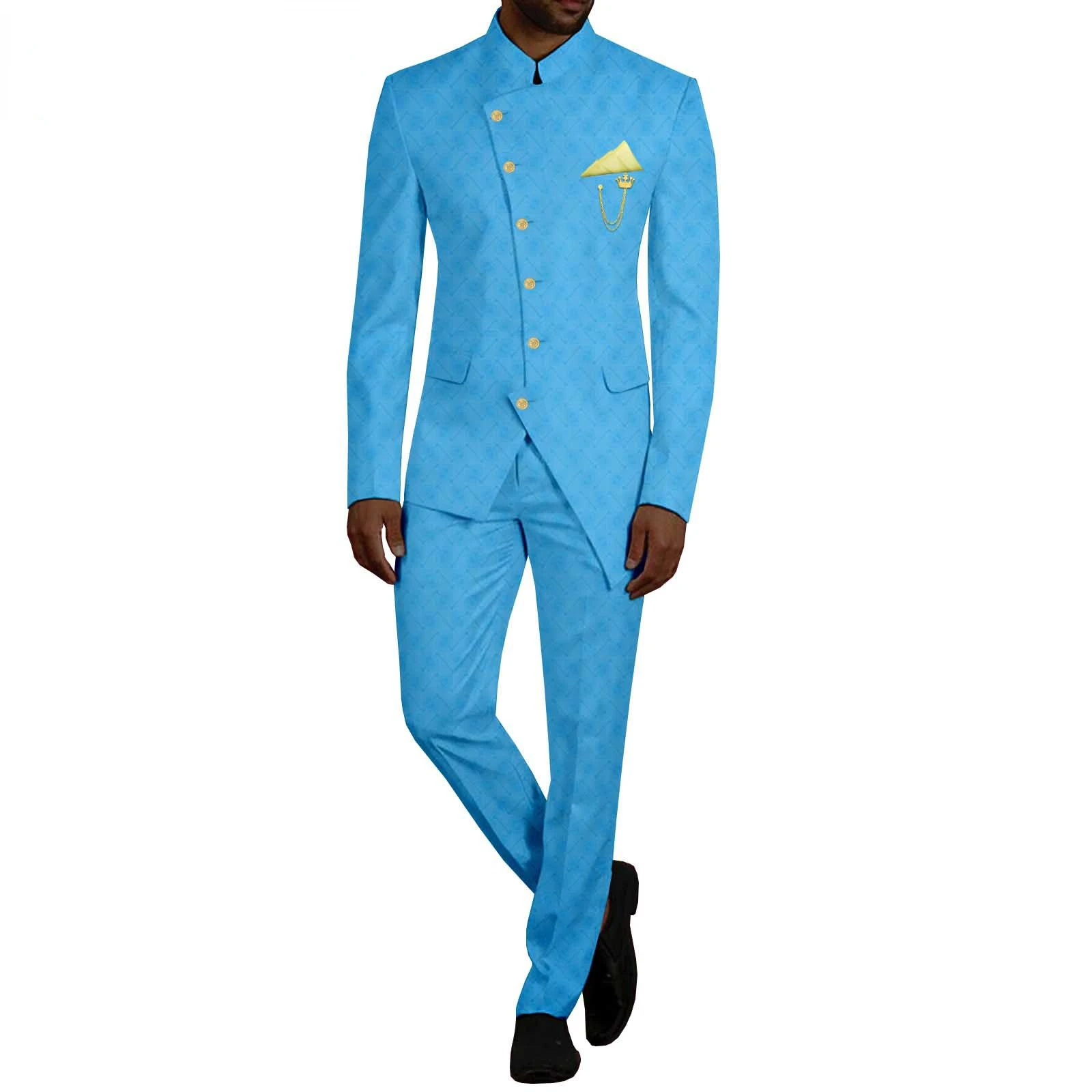 New Arrival Men's Slim Fit Solid Color Casual Suit Jacket and Pants Ropa Para Hombres  Conjunto De Moletom Masculino  Men Suits