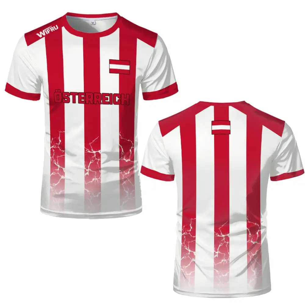 Austrian Football Jersey Unisex Breathable Quick-drying T-shirt_voghion.com