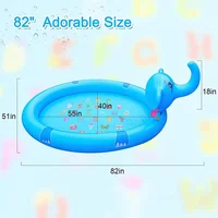 Polymères coordonnants pour enfants, jouets d'été, plage gonflable, coussin de pulvérisation d'eau, jeu de plein air, animaux de compagnie, piscine, enfants 3