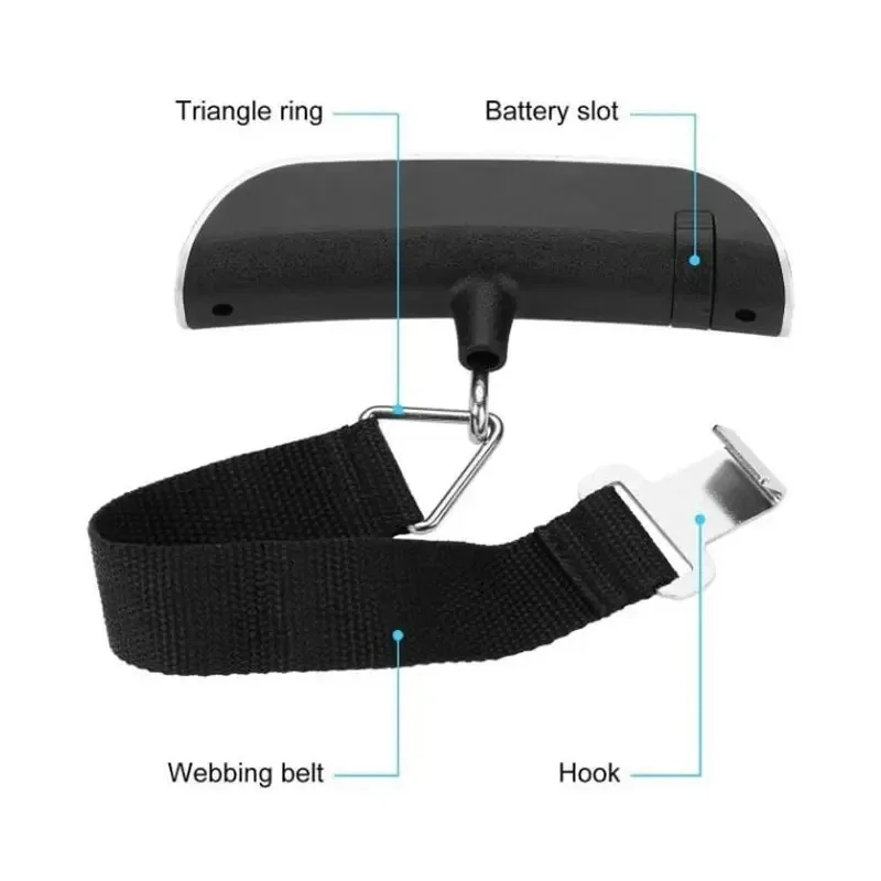 Portable Digital LCD Luggage Scale - 110lb/50kg Weight Capacity