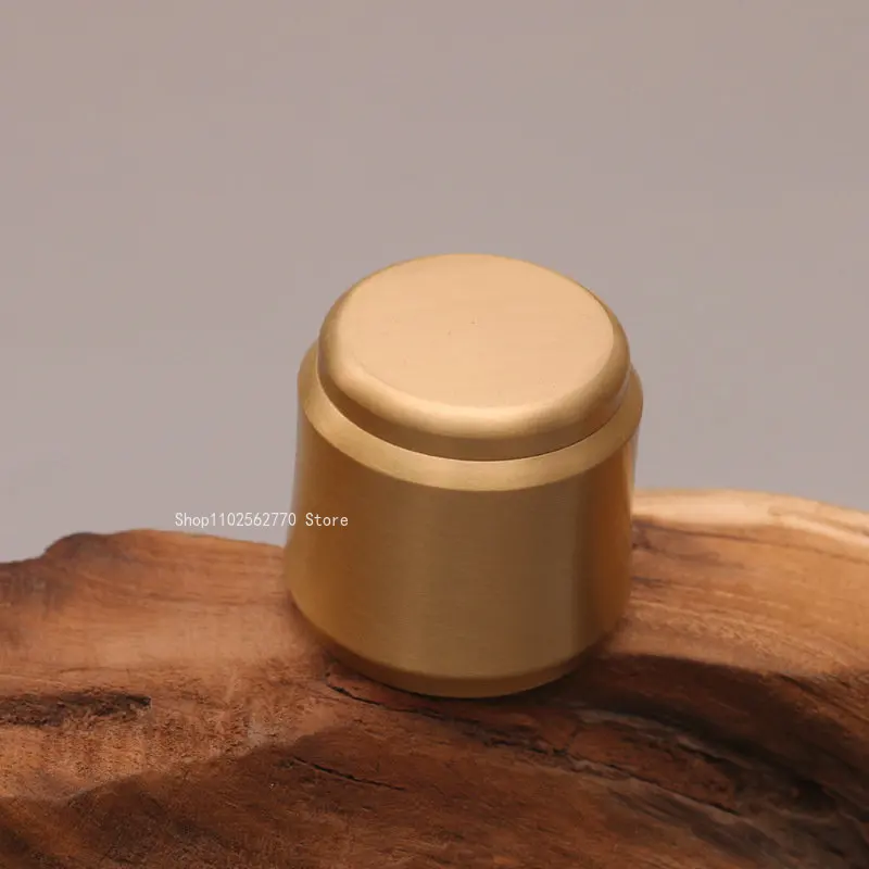 Pure Copper Fragrant Powder Tank Fragrant Supplies Tools Indoor Seal Powder Storage Tank with Cover Home Art Ornaments