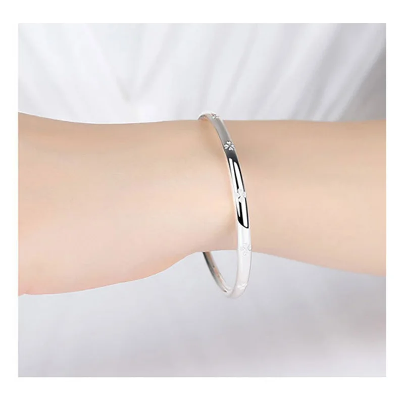 Sterling Silver Cuff Bracelet, Bangle Bracelets for Women, Silver Love  Bracelet, Silver Bracelet Bangle, Sterling Silver Bangle With Charm 