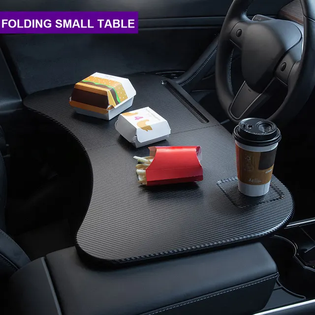 Faltbare Essen Trinken Tray Halter Multi-fuctional Büro Tisch Auto Lenkrad  Esstisch Halter für Tesla Modell 3 - AliExpress