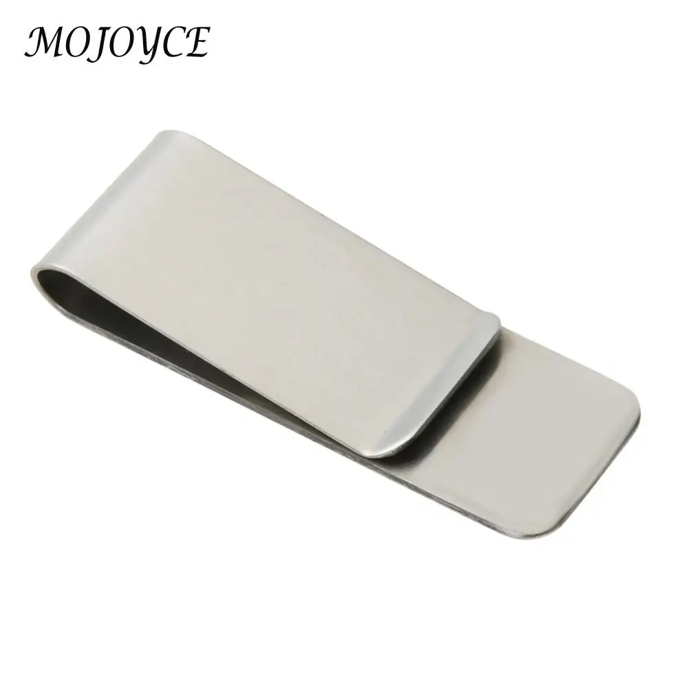 Stainless Steel Print Silver Cash Clamp Creative Business Banknote Folder Portable Minimalist Multifunctional for Pocket Purse