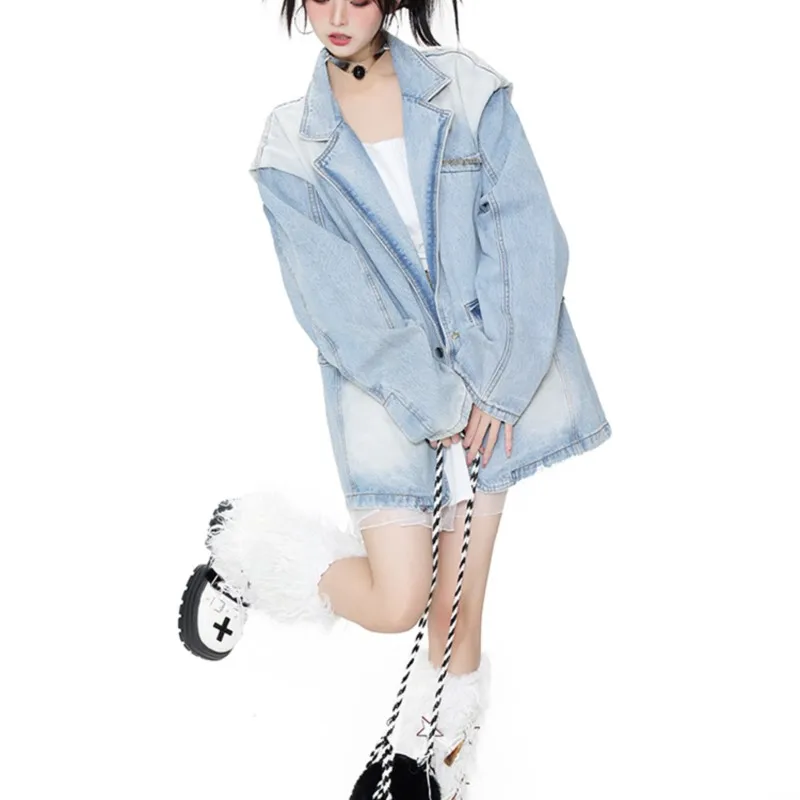 Retro Washed Do the Old Cowboy Loose All-Matching Cardigan