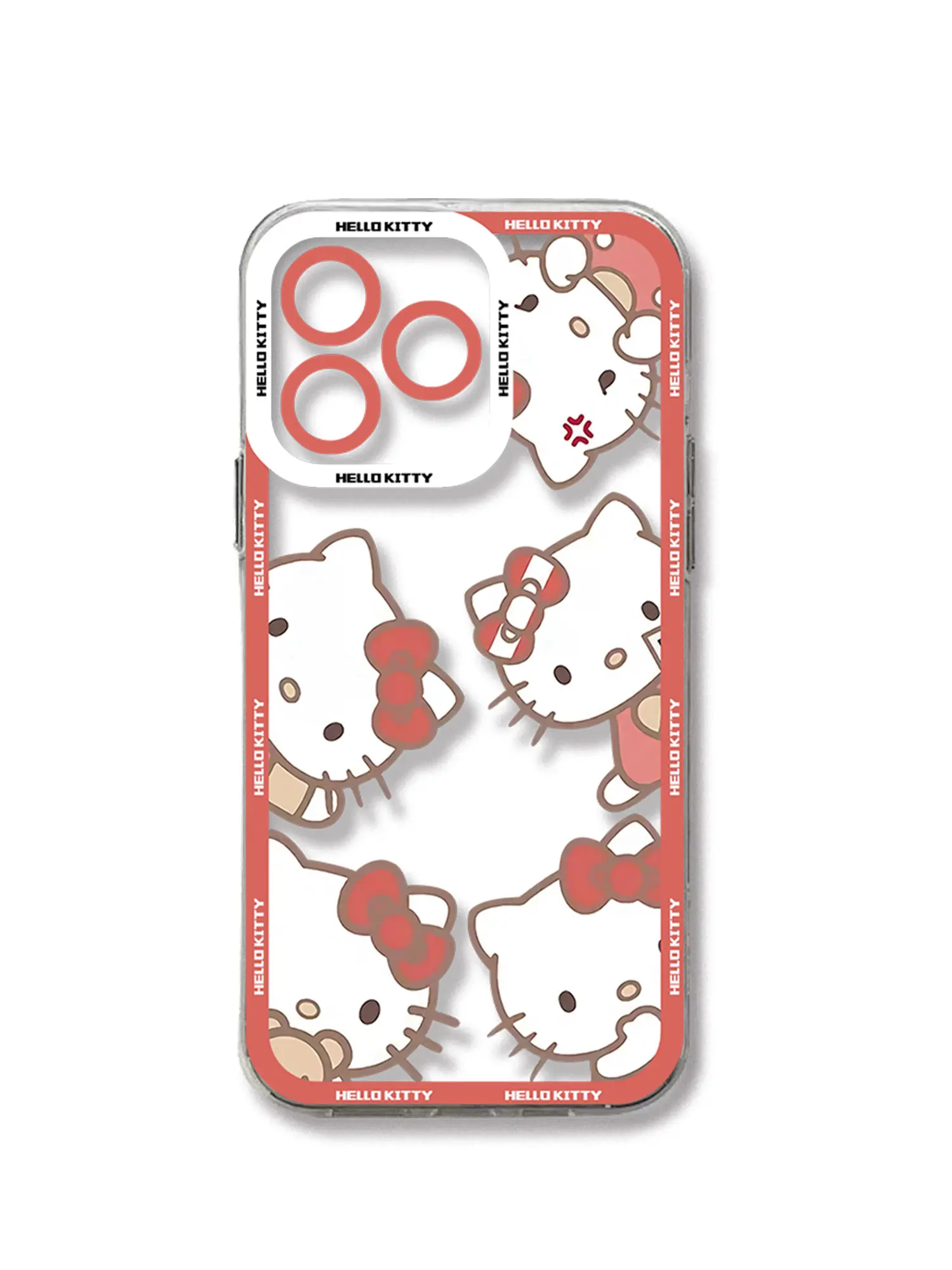 thumbnail image 1 of Funda de teléfono con dibujos animados de Hello Kitty, carcasa transparente divertida para iPhone 15, 14, 13, 12, 11, Mini Pro Max, X, XR, XSMax, 7, 8 Plus, SE20, 1 of 5